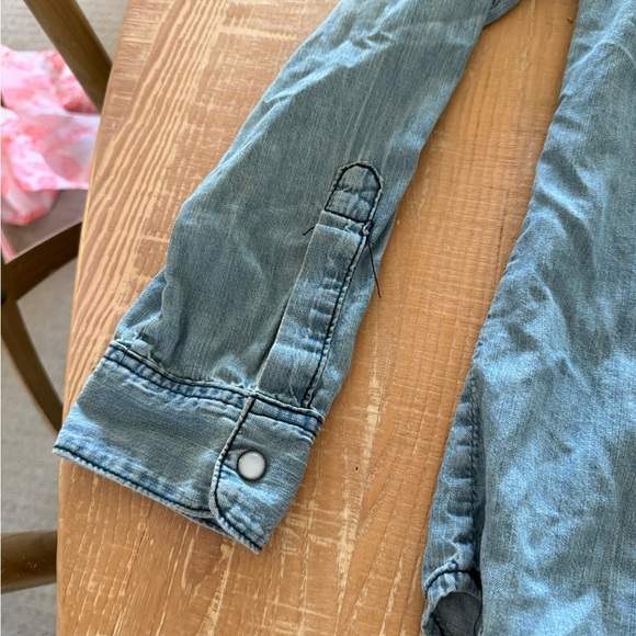 Carmar Blue Denim Shirt with Fringe - Picture 9 of 9